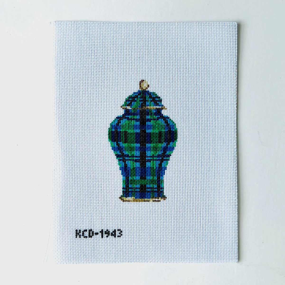 Black Watch Plaid Jar Canvas