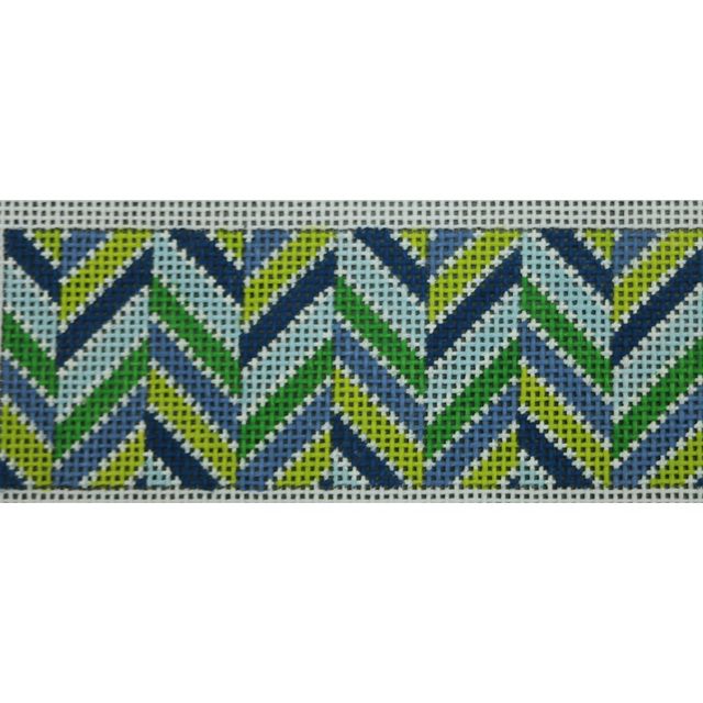 Chevron Blues and Greens Sunglass Strap Canvas