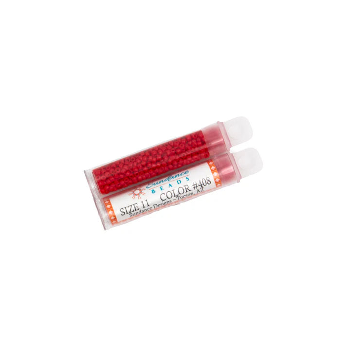 Seed Beads Size 11, 408 Red