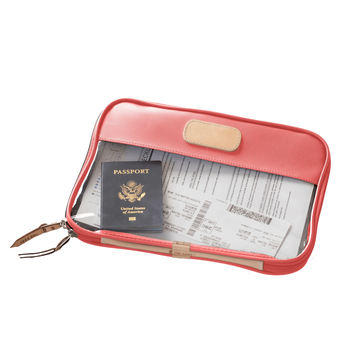 Clear Folio Coral Coated Canvas