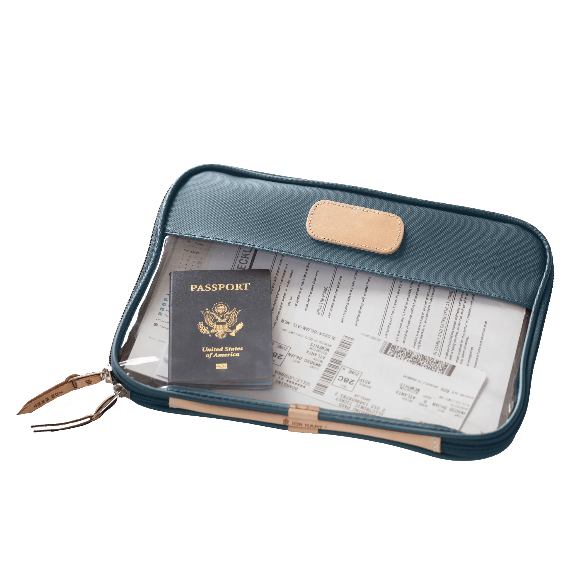 Clear Folio French Blue Coated Canvas