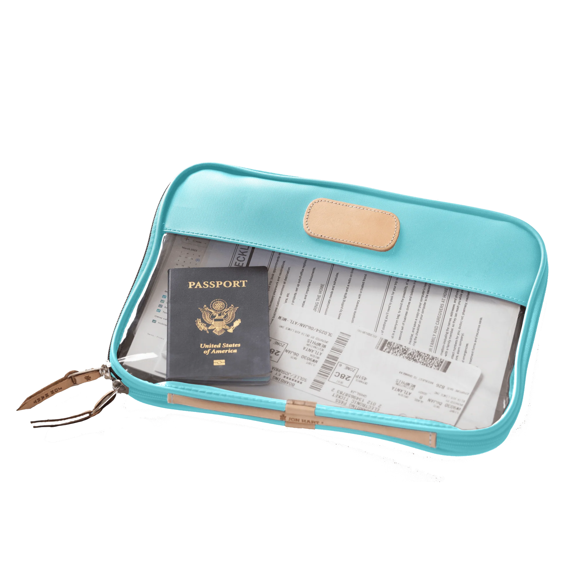 Clear Folio Ocean Blue Coated Canvas