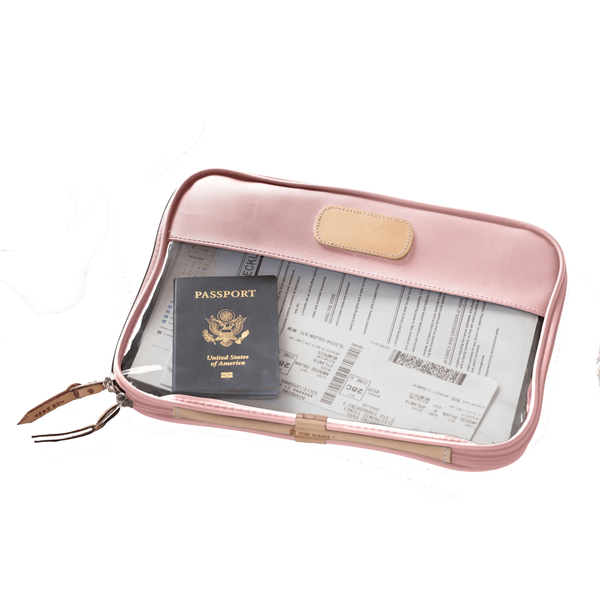 Clear Folio Rose Coated Canvas