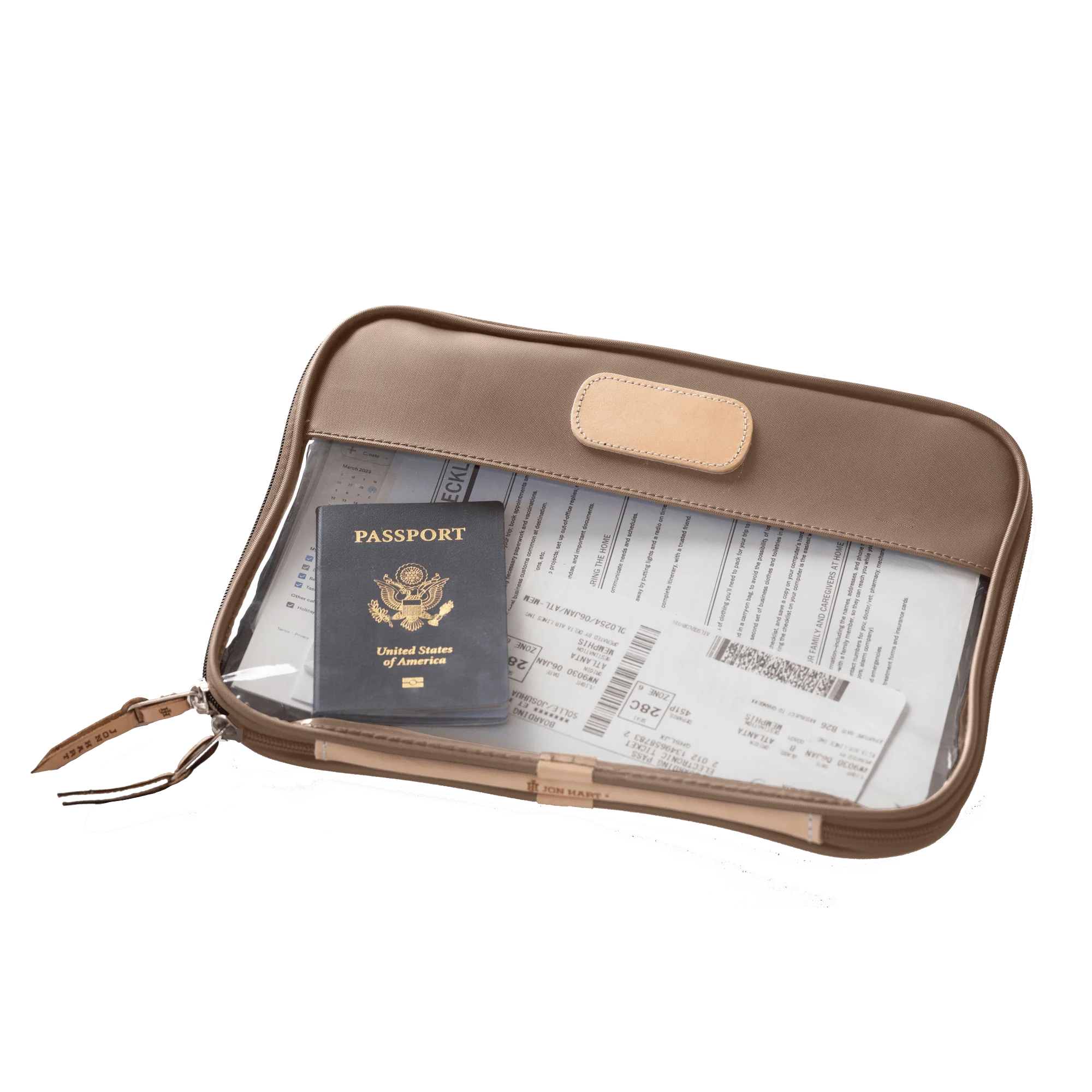 Clear Folio Saddle Coated Canvas