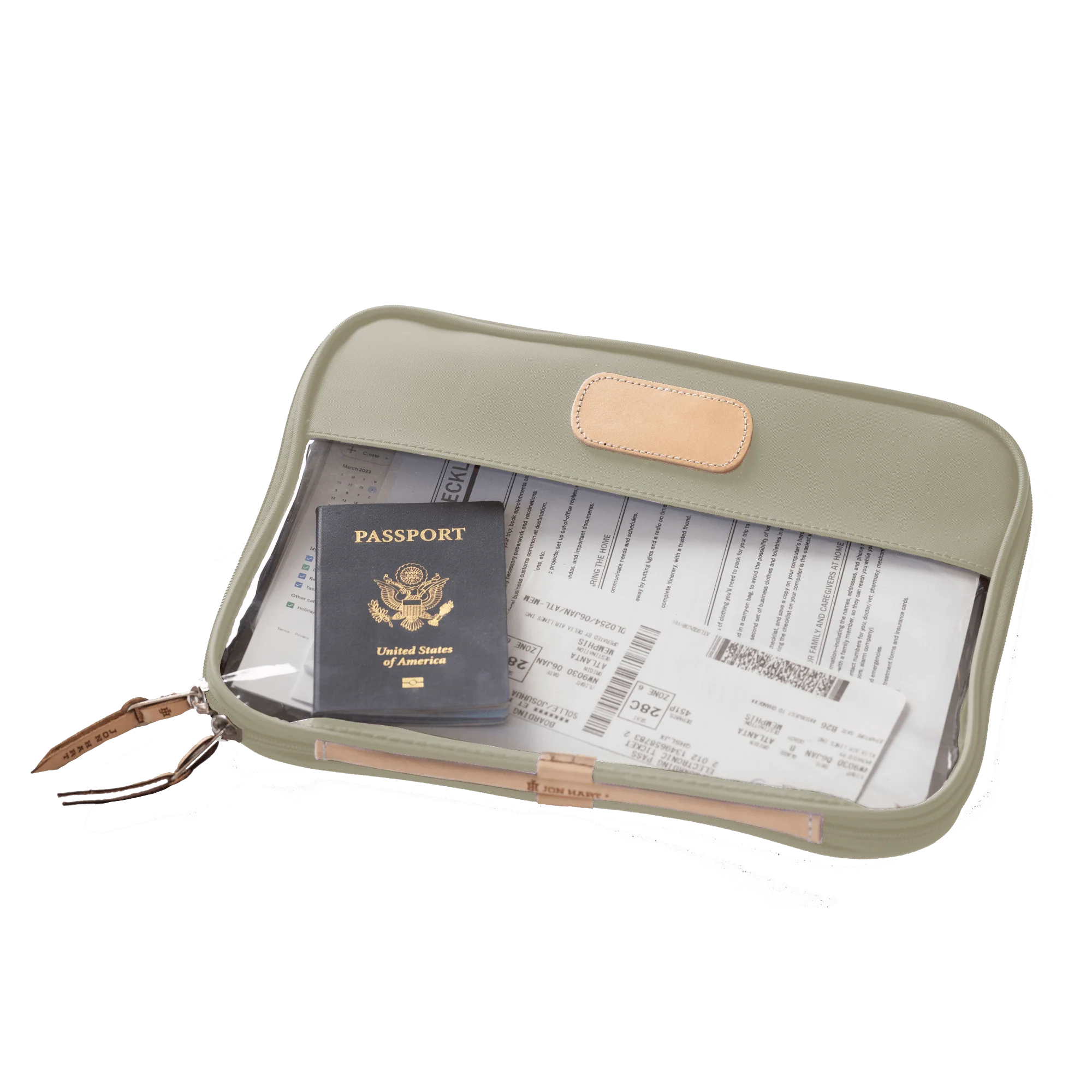 Clear Folio Tan Coated Canvas