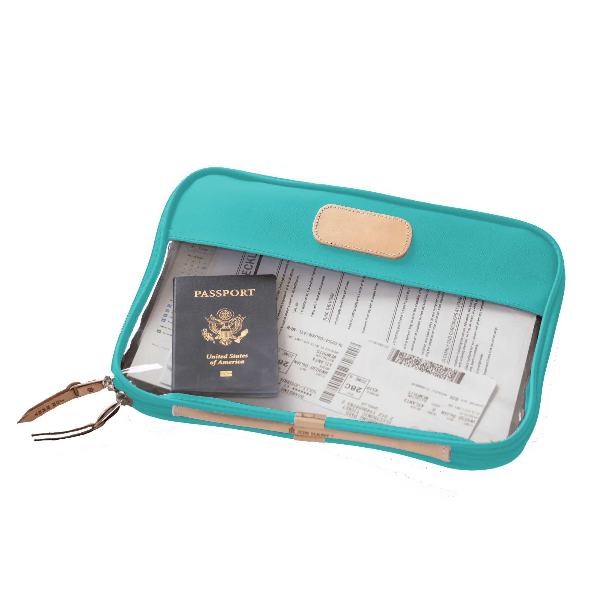 Clear Folio Teal Coated Canvas