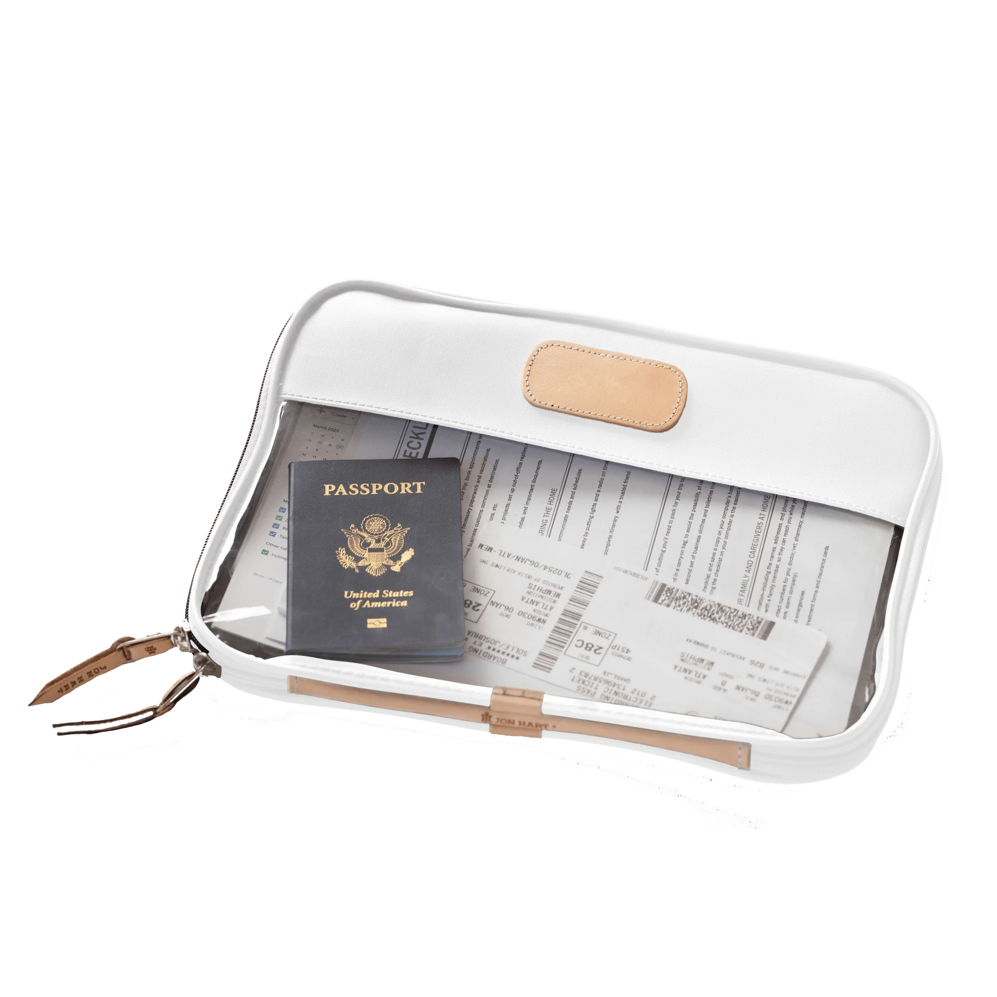 Clear Folio White Coated Canvas