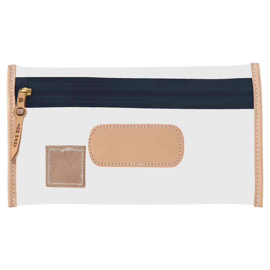 Clear Pouch French Blue Webbing