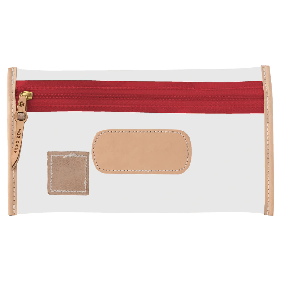 Clear Pouch Red Webbing