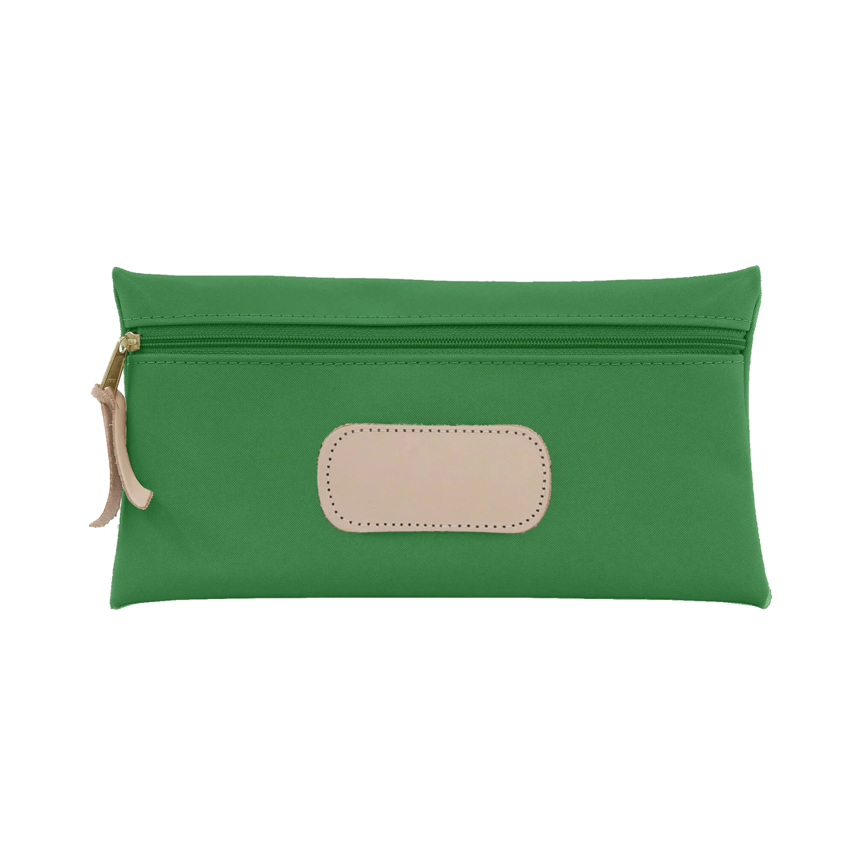 Large Pouch Kelly Green Coated Canvas