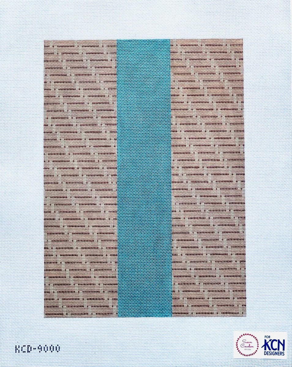 Teal Stripe Wallet Canvas