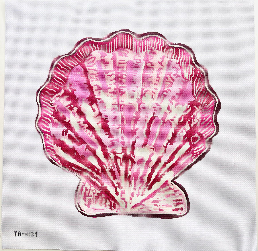 Large Pink Scallop Canvas