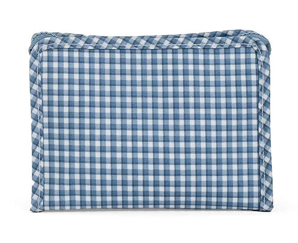 Roadie Small Zip Pouch - Rodeo Check Indigo
