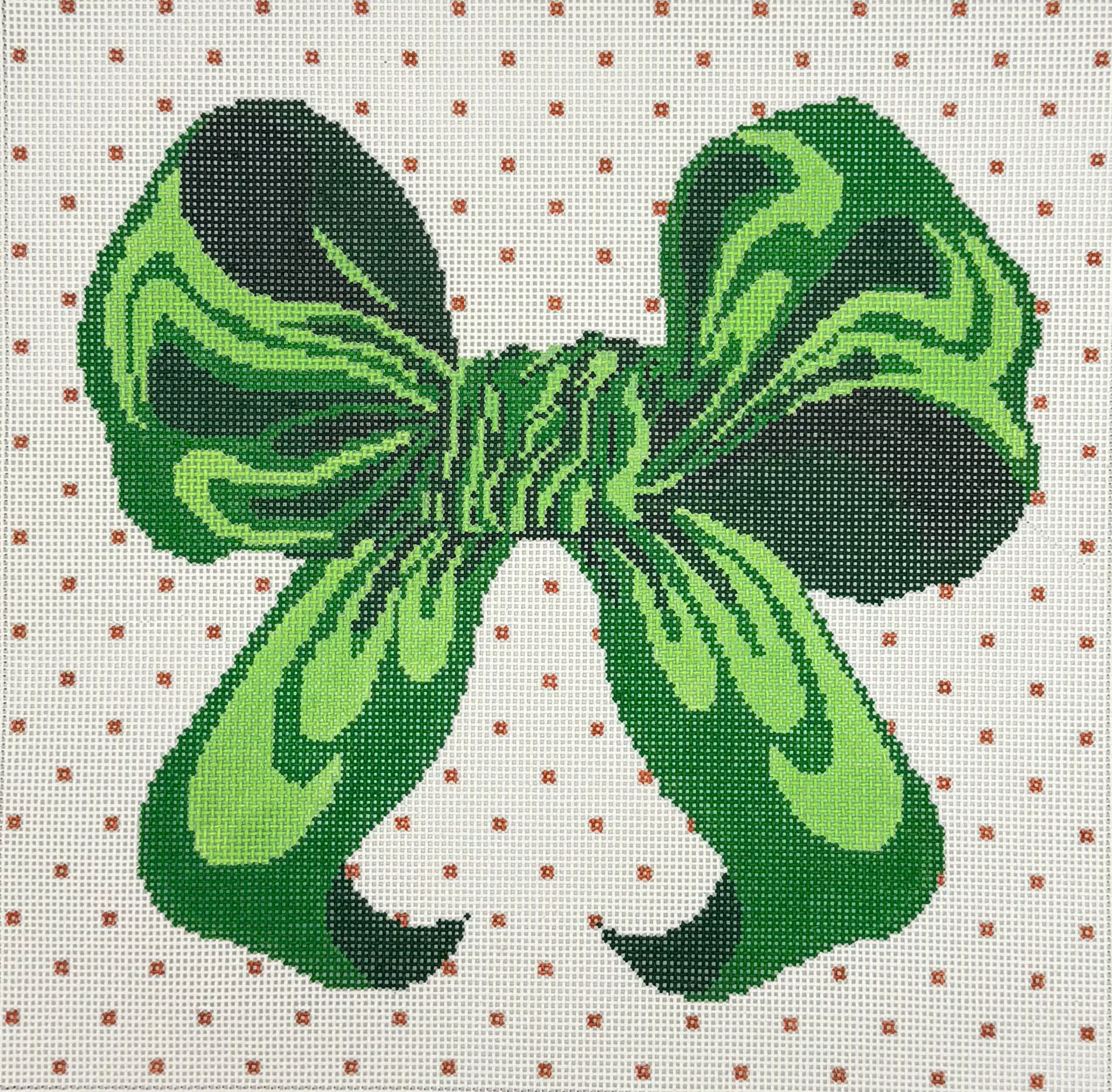 Large Spring Green Bow Canvas