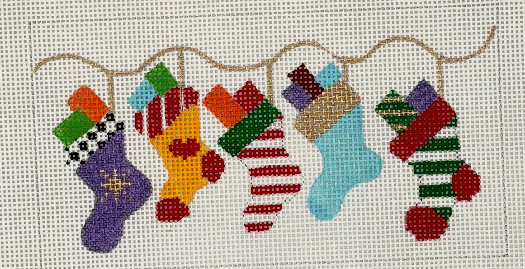 Things on a String: Xmas Sox Canvas