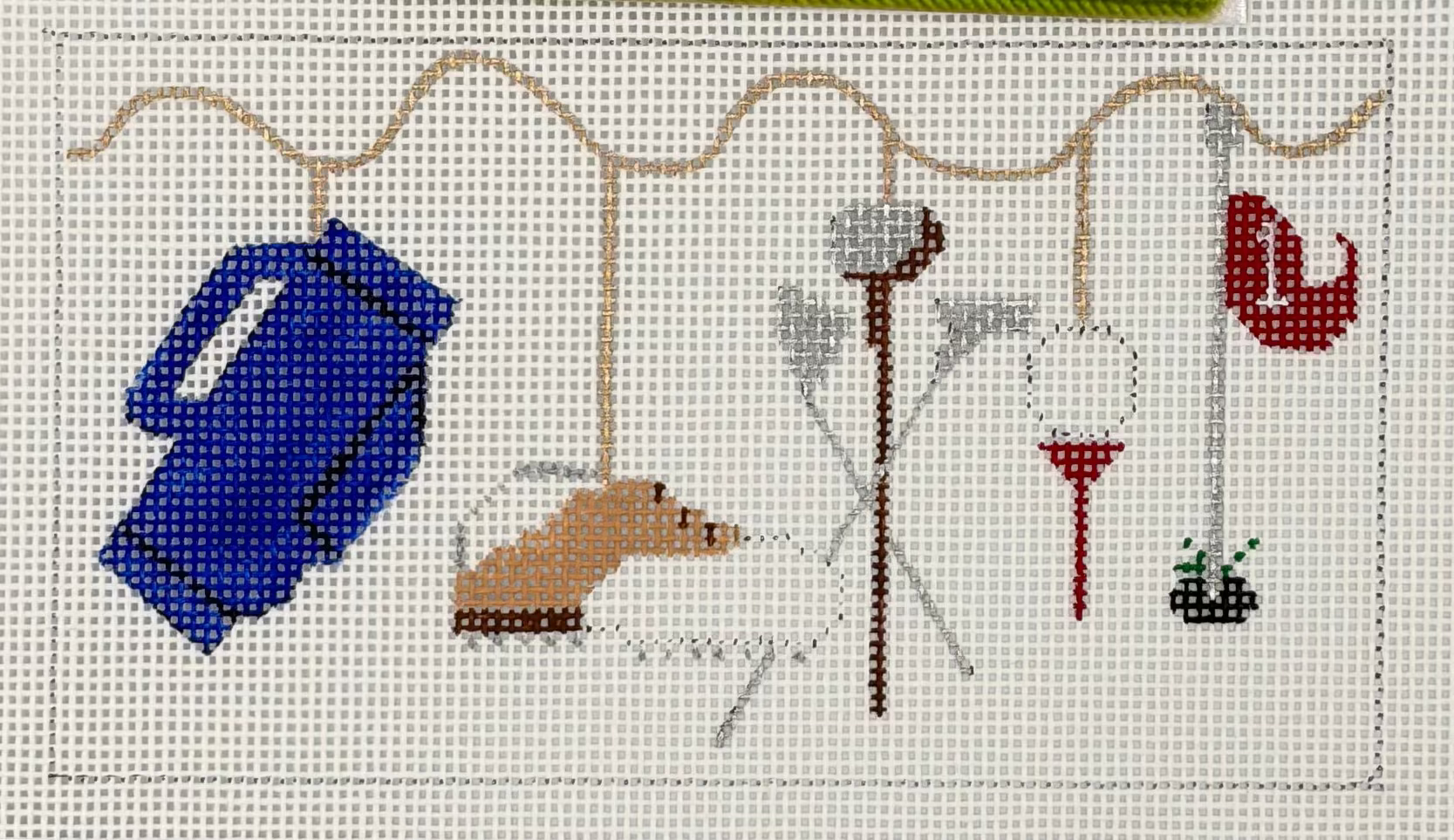 Things on a String: Springtime Golf Canvas