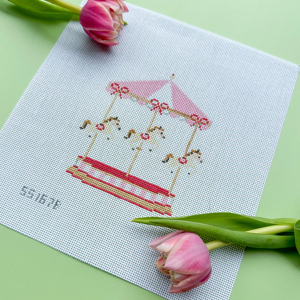 Carousel Series - Pink Baby Canvas