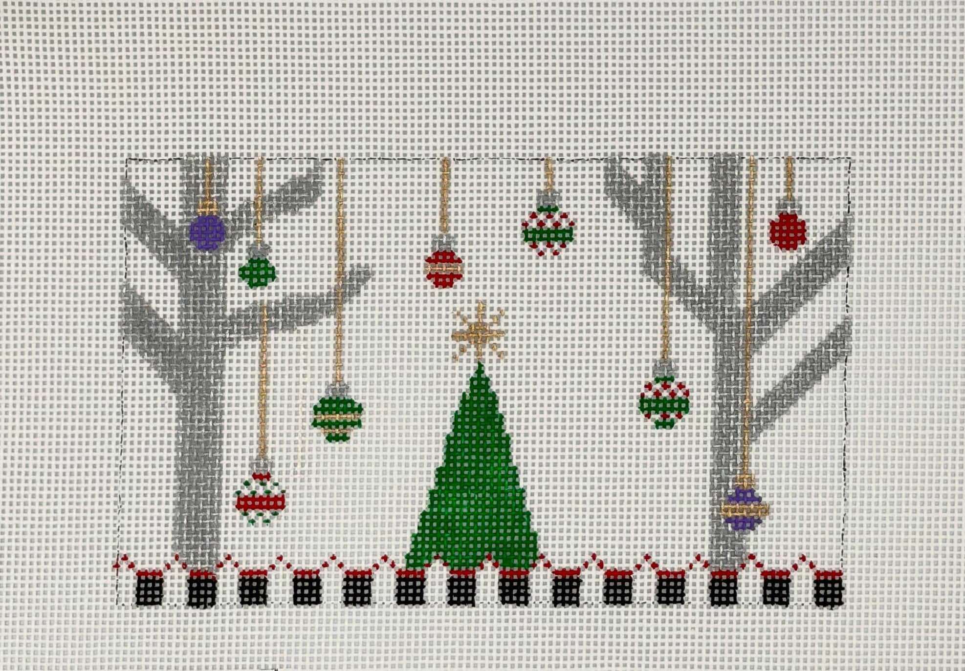 Birch Tree Christmas Canvas