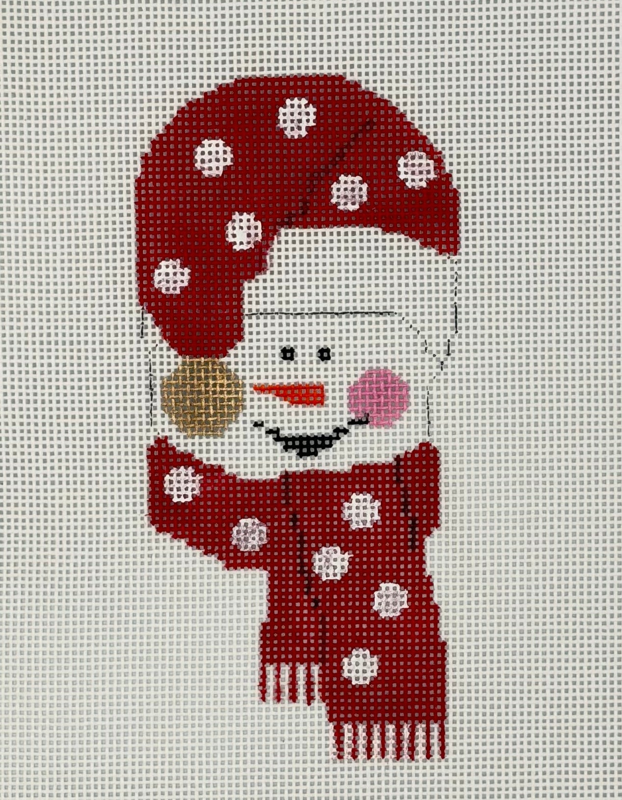Red Scarf Snow Girl Canvas