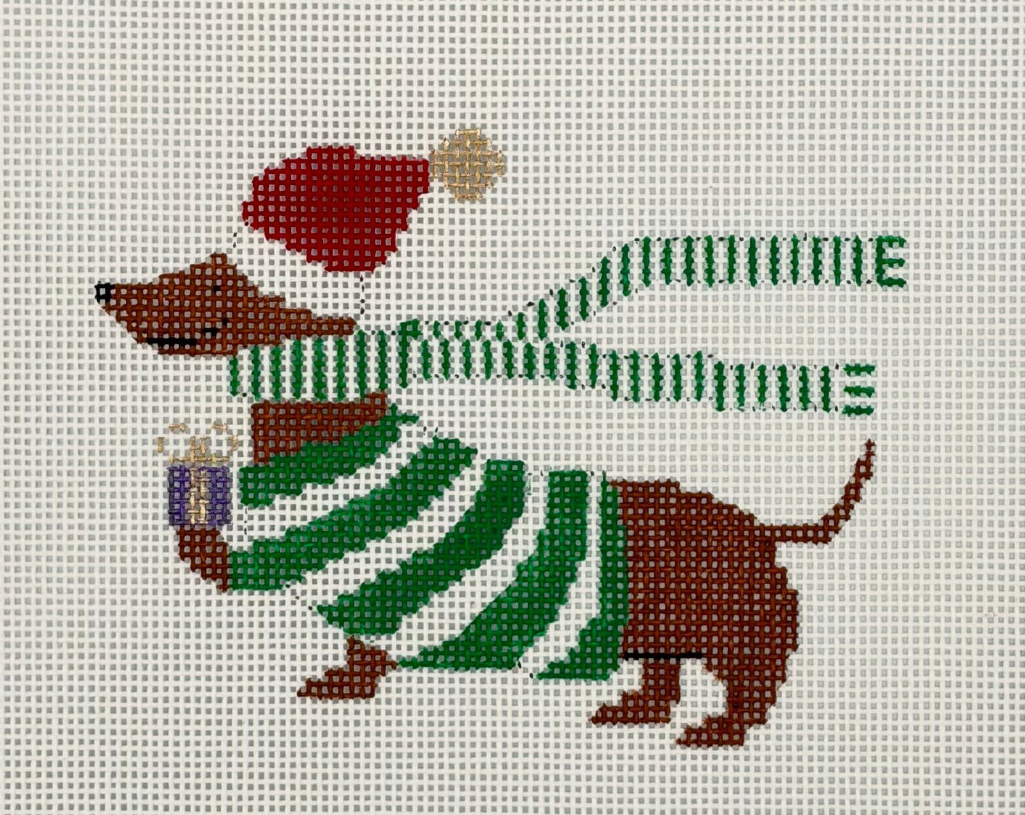 Daschshund Holiday Canvas