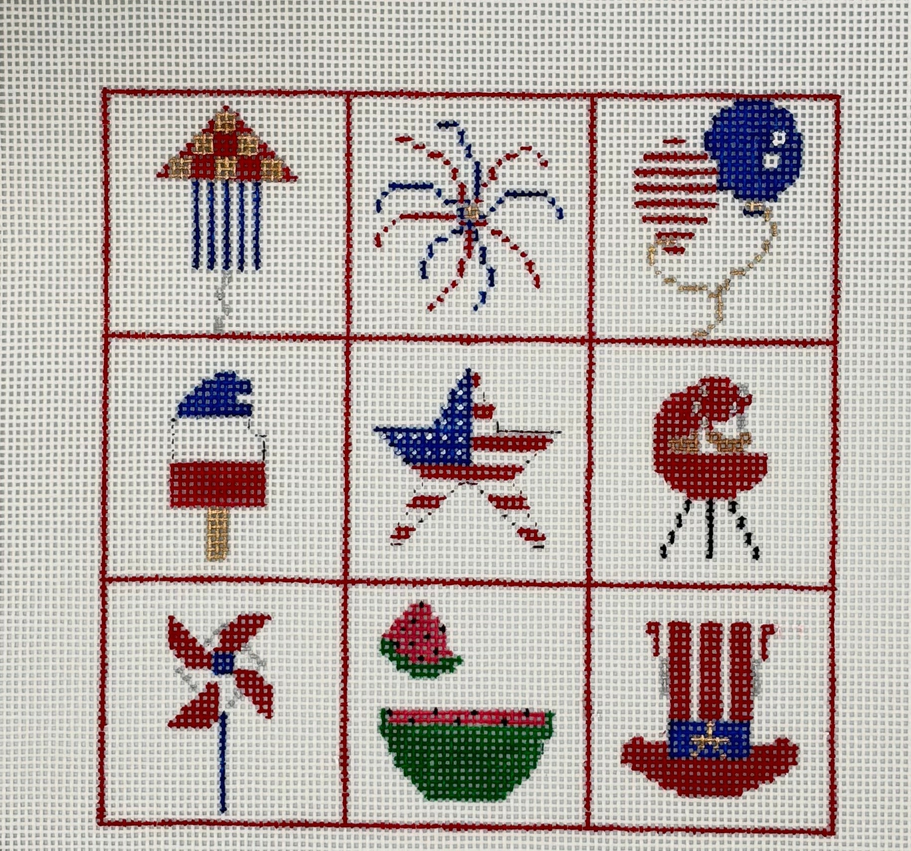Fourth of July Squares Canvas