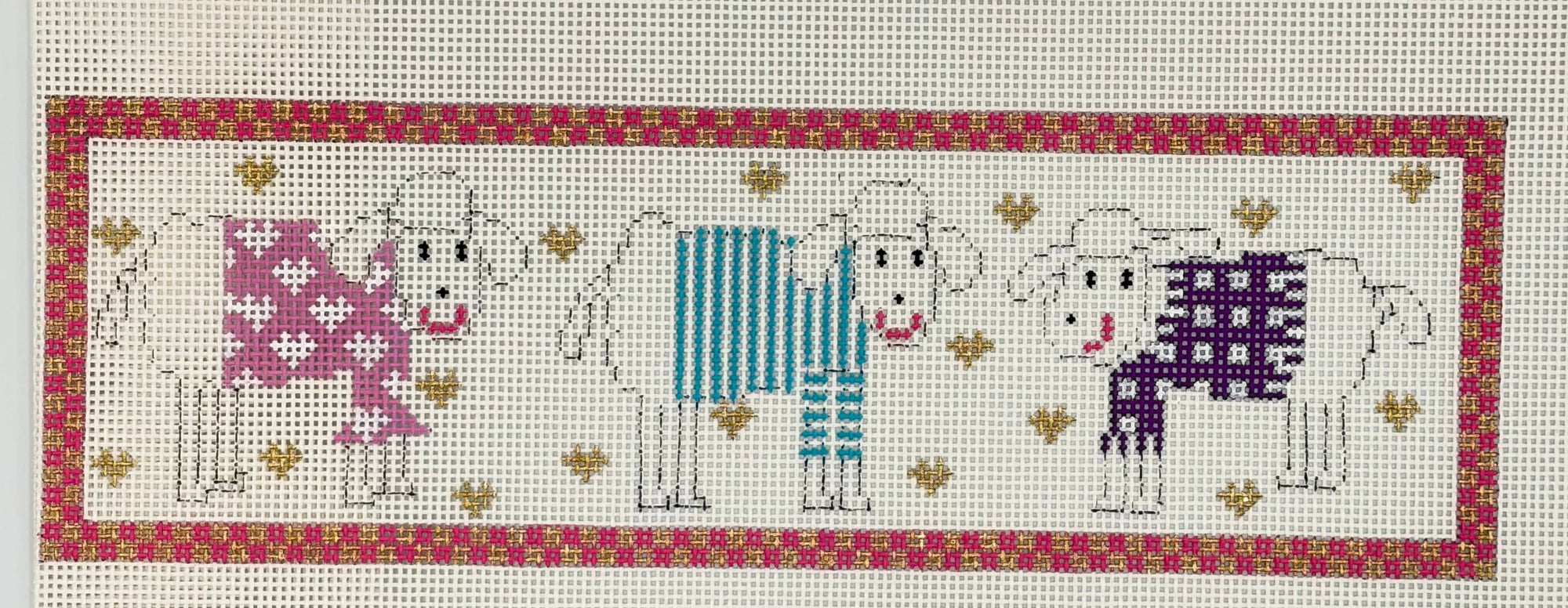 Sheepies in Row Canvas