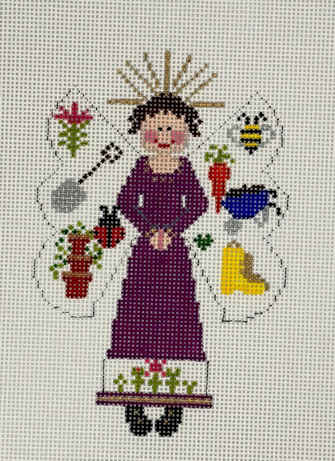 Gardening Angel Canvas