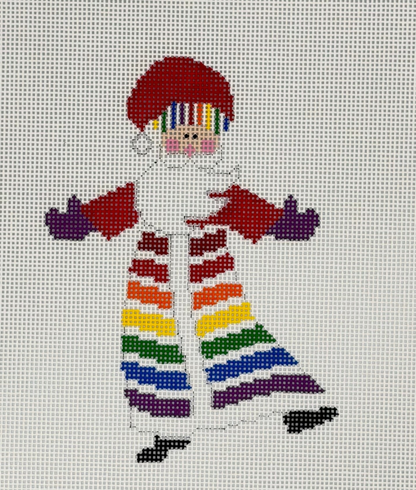 Rainbow Santa Canvas