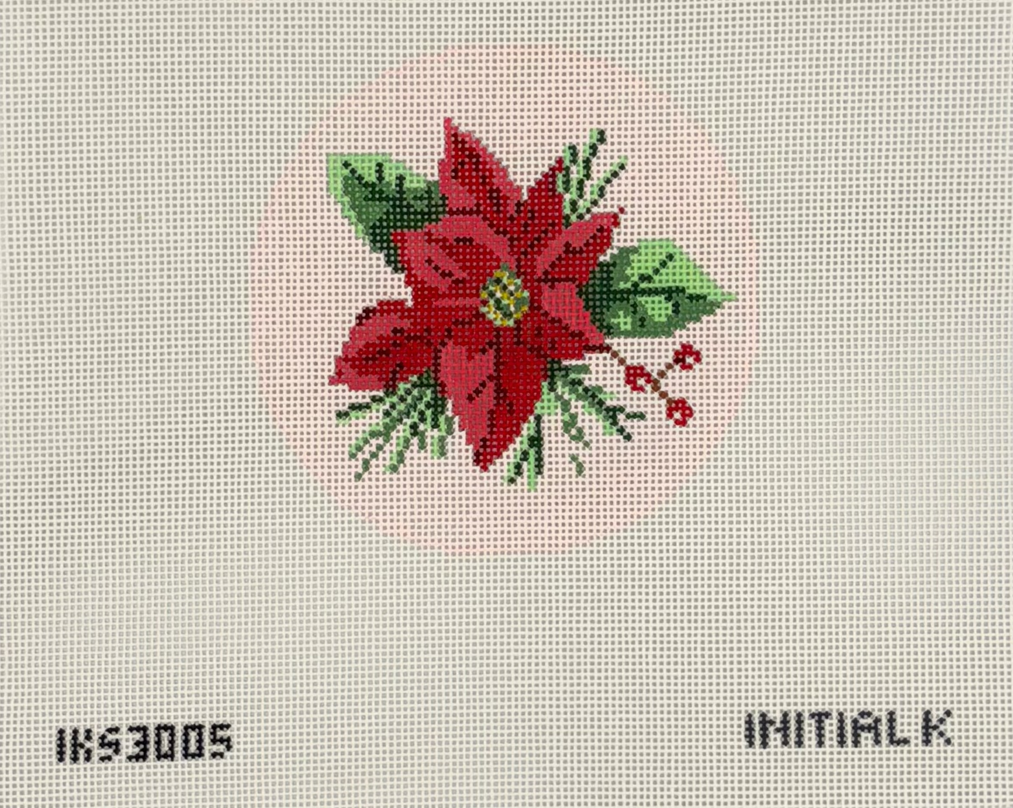 Poinsettia Ornament - Pink Canvas