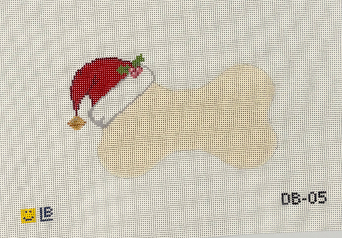 Dog Bone - Santa Hat Canvas