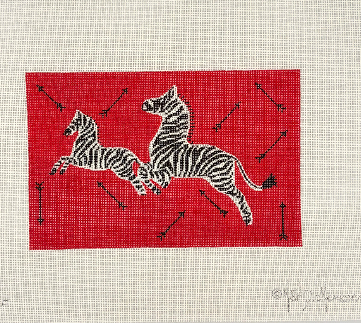 Scalamandré Leaping Zebras &amp; Arrows Canvas