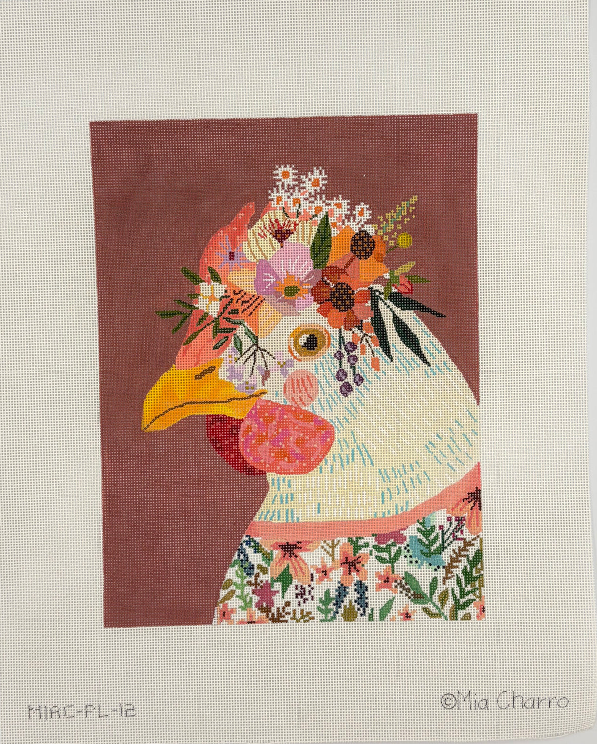 Hen in Floral Dress Canvas