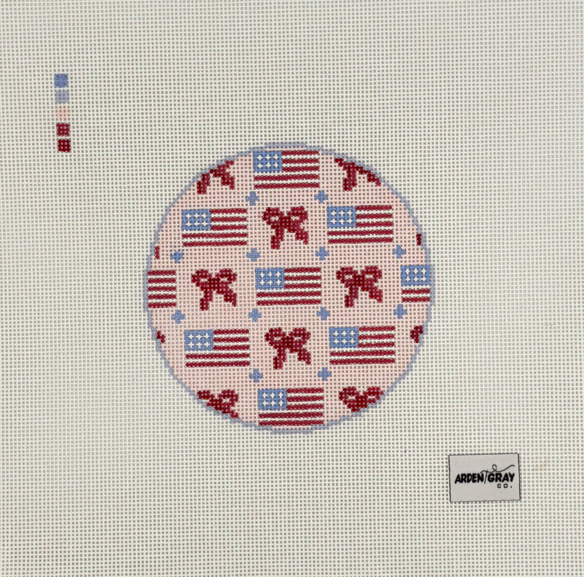 Bows and Flags Round Canvas