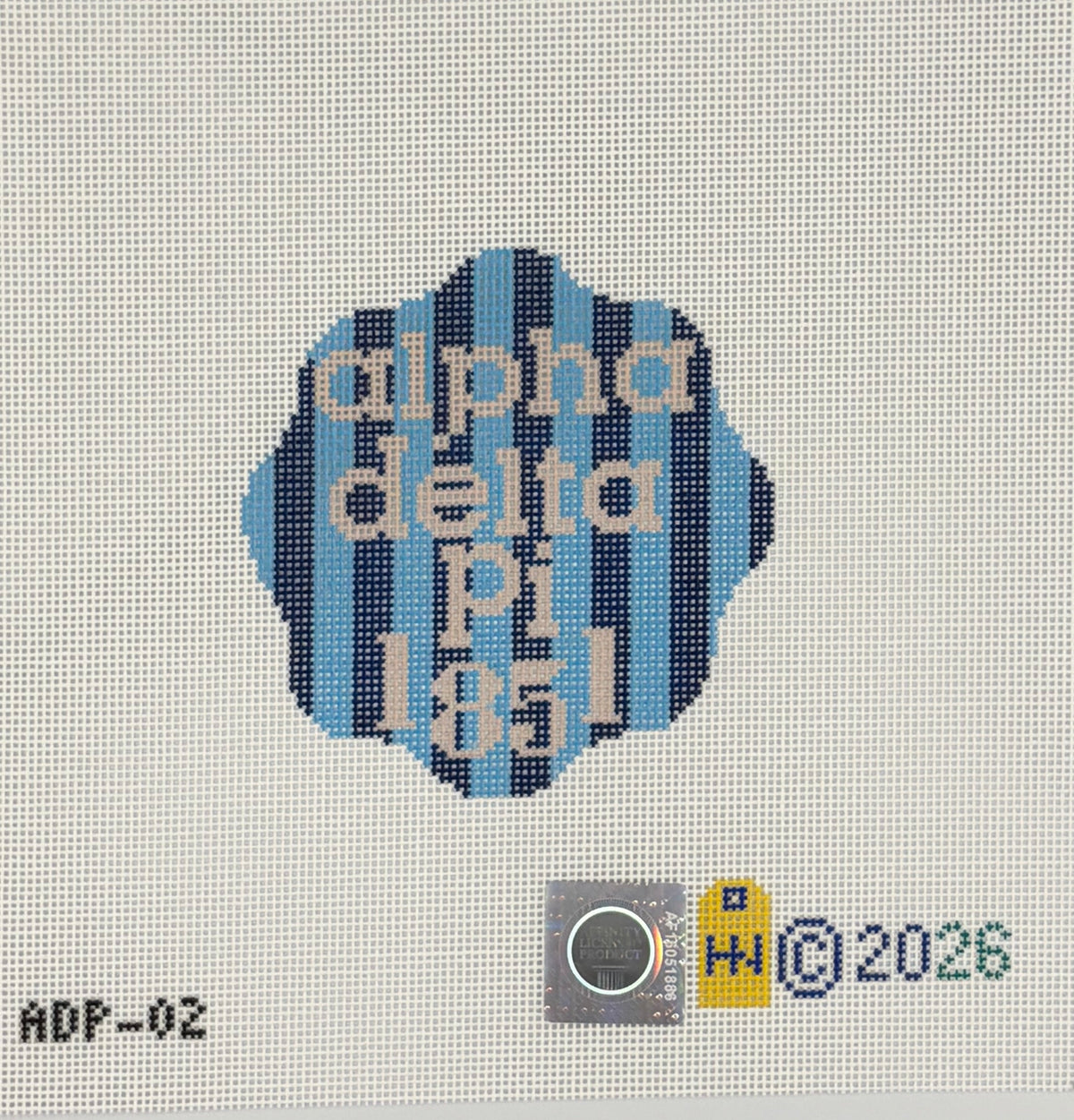 Greek Series 4" Coasters - Alpha Delta Pi Canvas