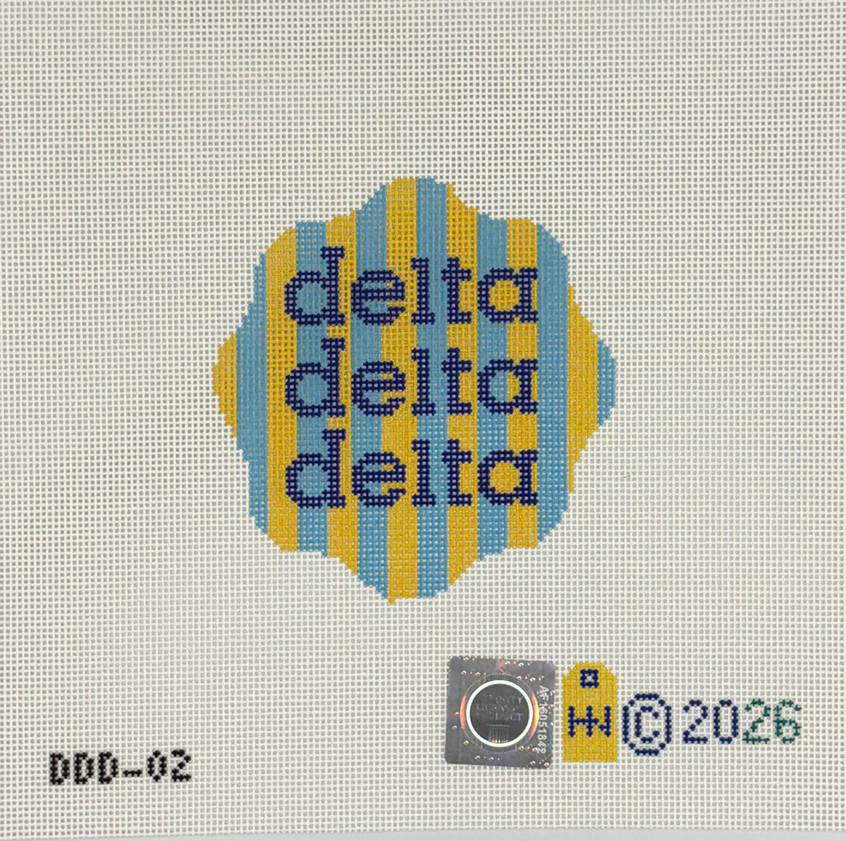 Greek Series 4" Coasters - Tri Delta Canvas