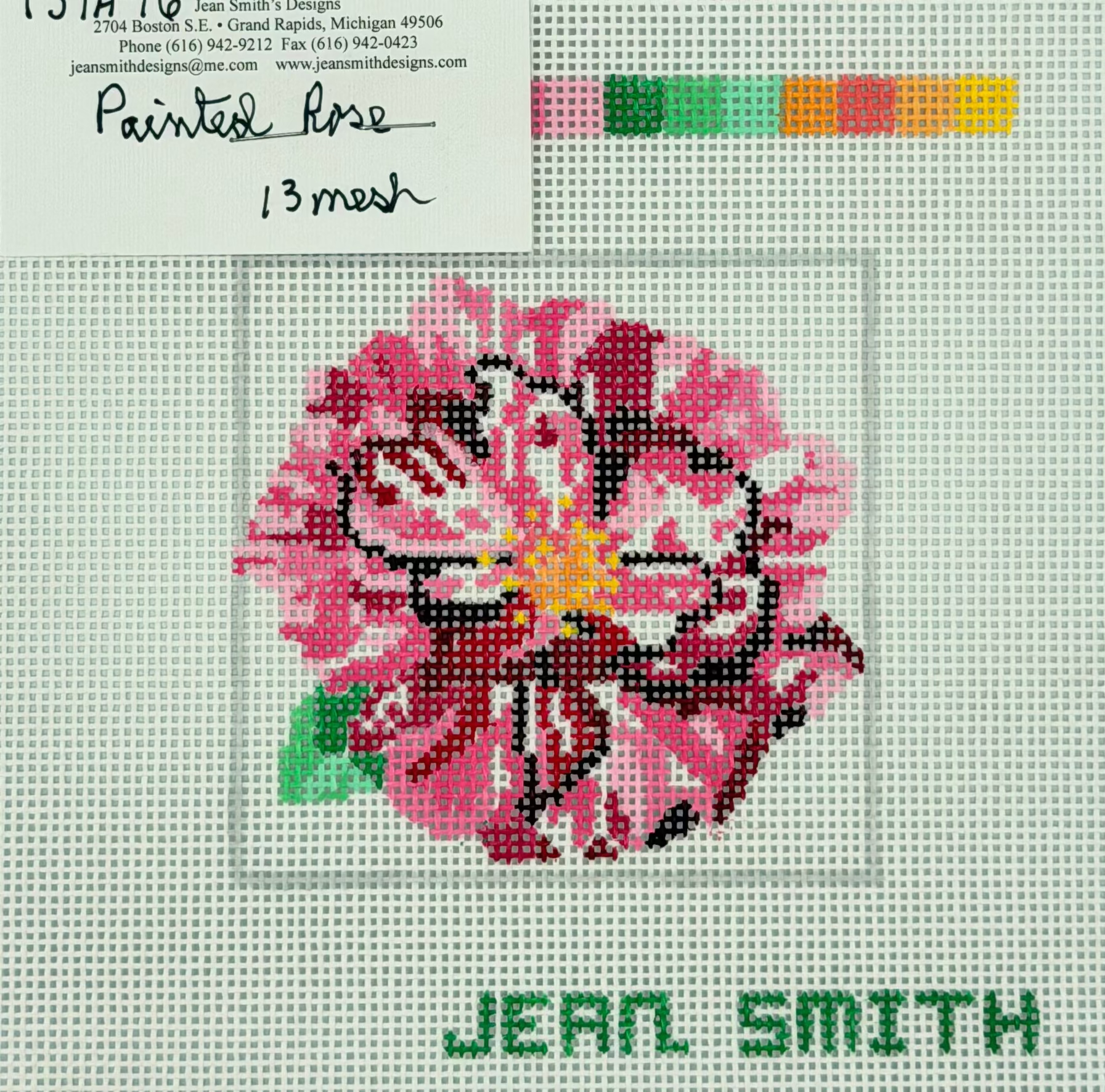 Candy Cane Rose Canvas