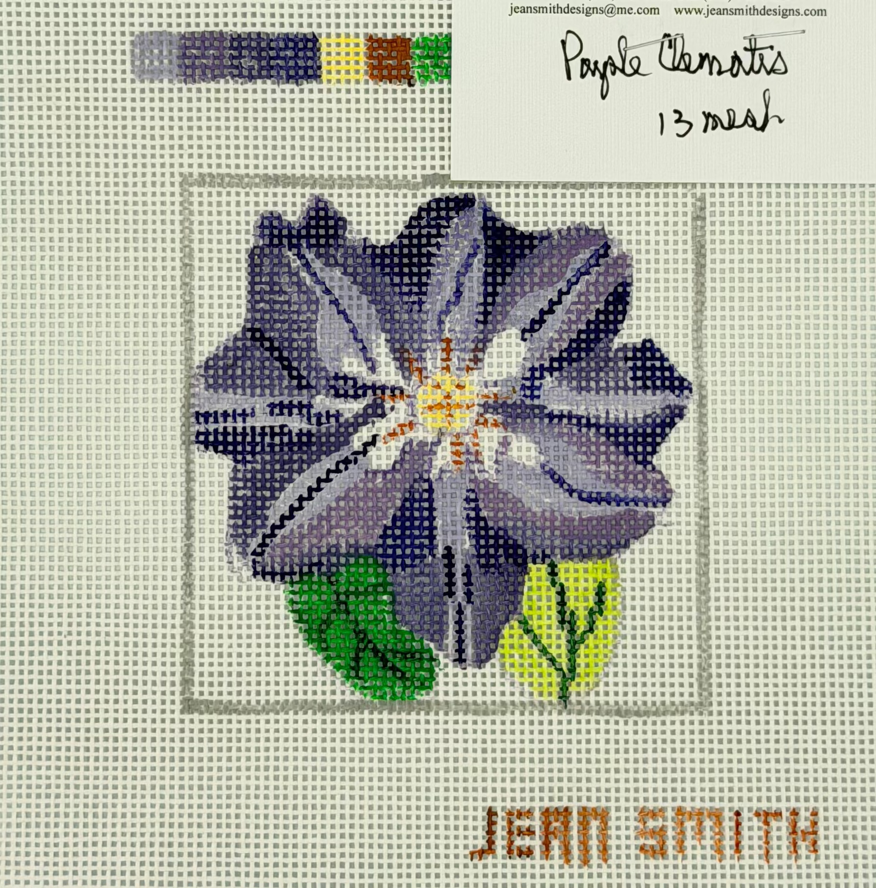 Purple Clemates Canvas