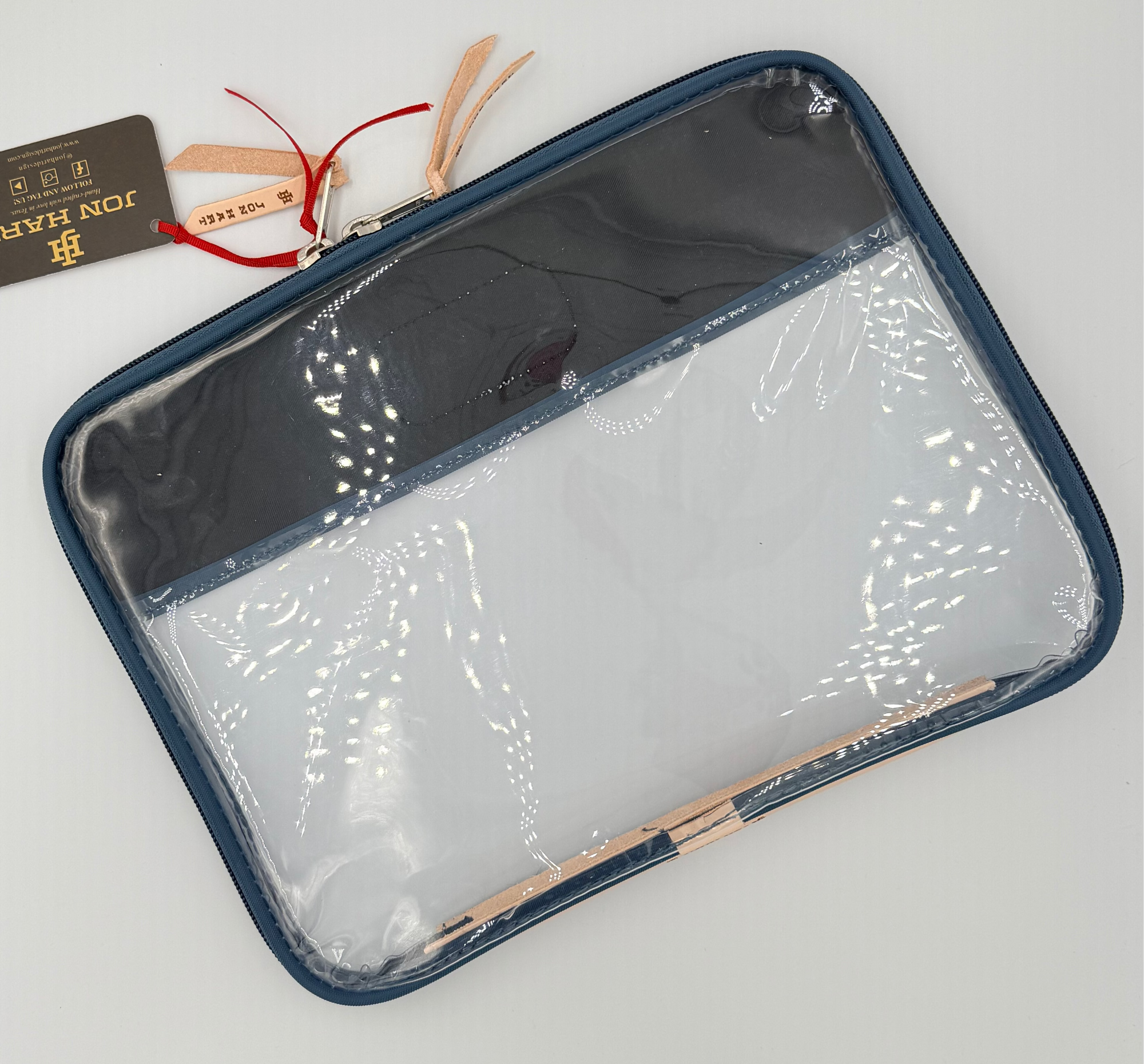 Clear Folio French Blue Coated Canvas