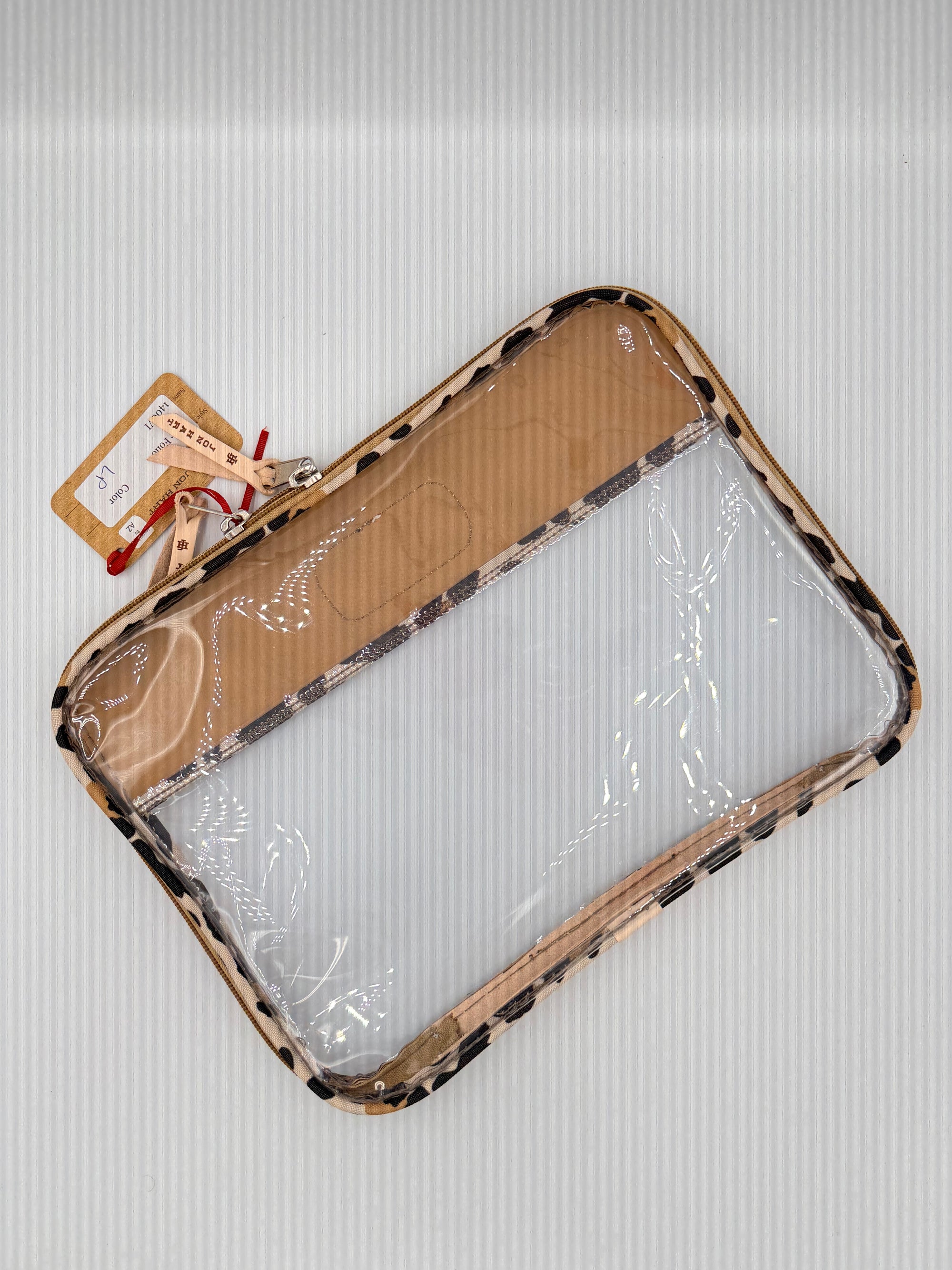 Clear Folio Leopard Coated Canvas