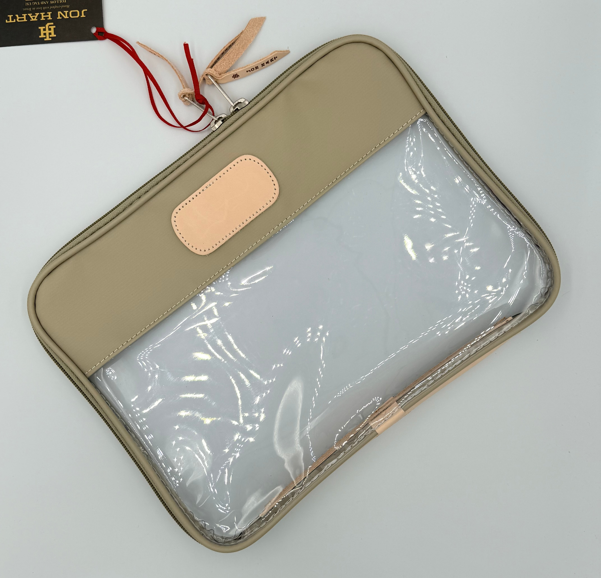 Clear Folio Tan Coated Canvas