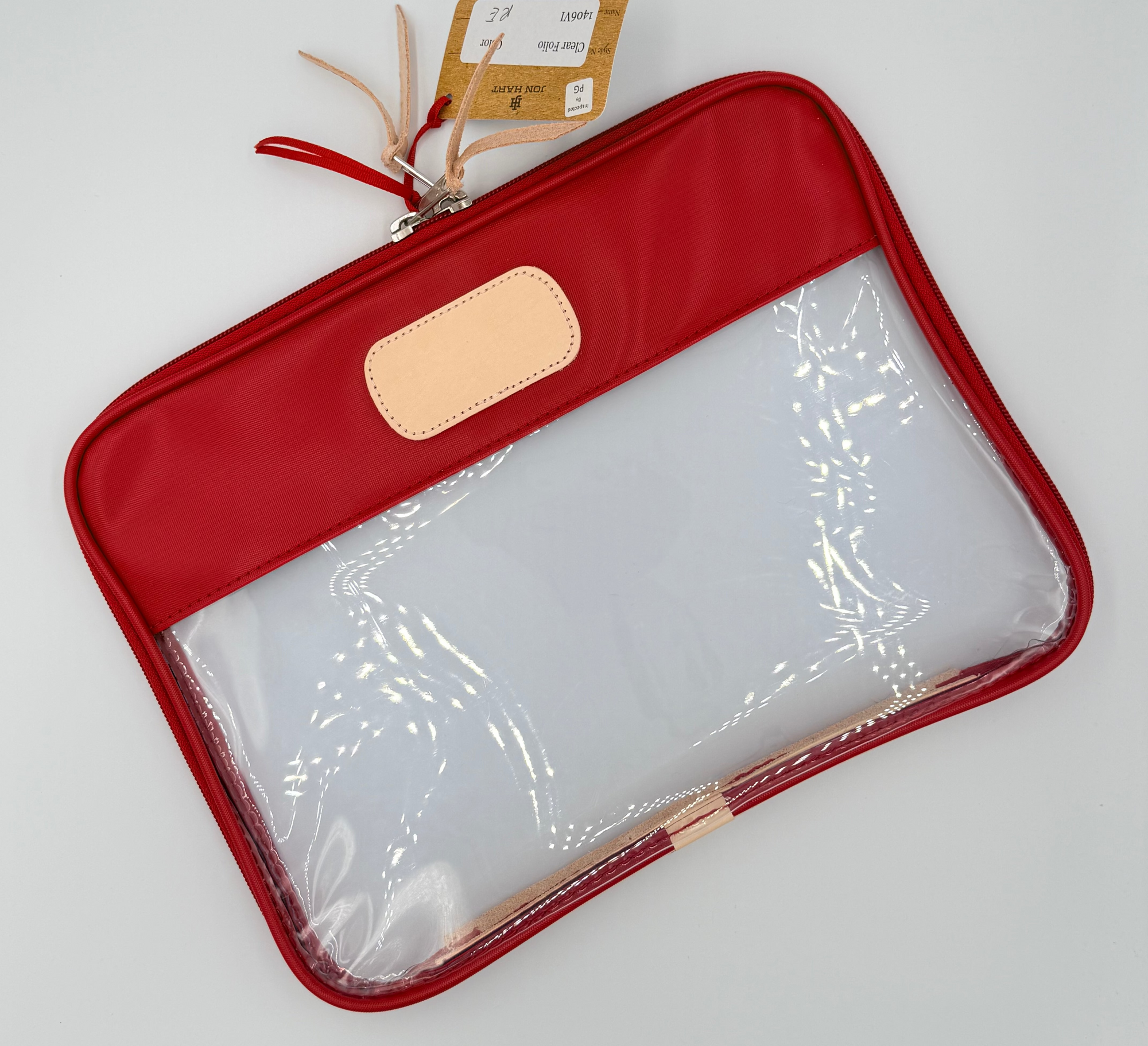 Clear Folio Red Coated Canvas