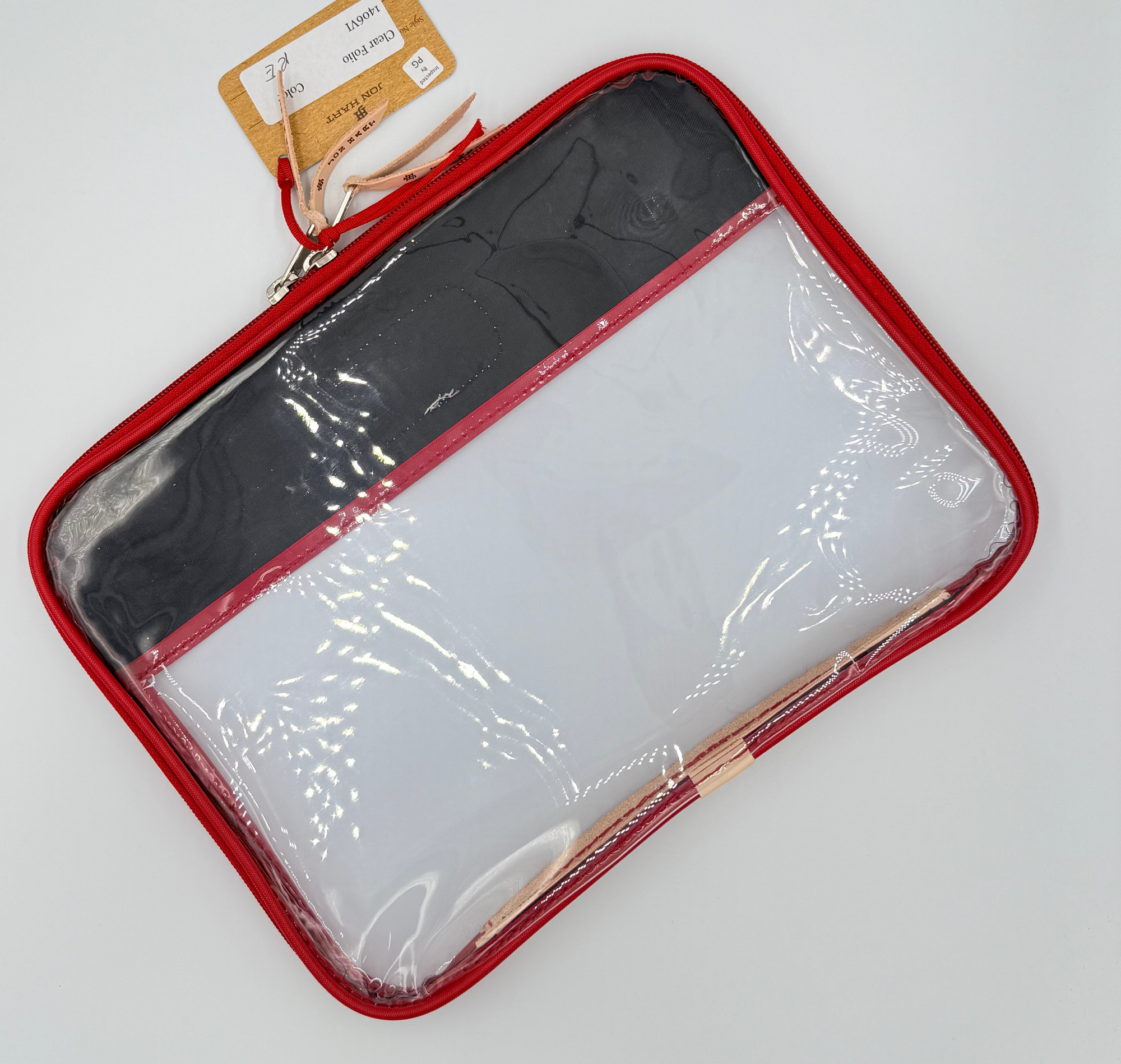 Clear Folio Red Coated Canvas