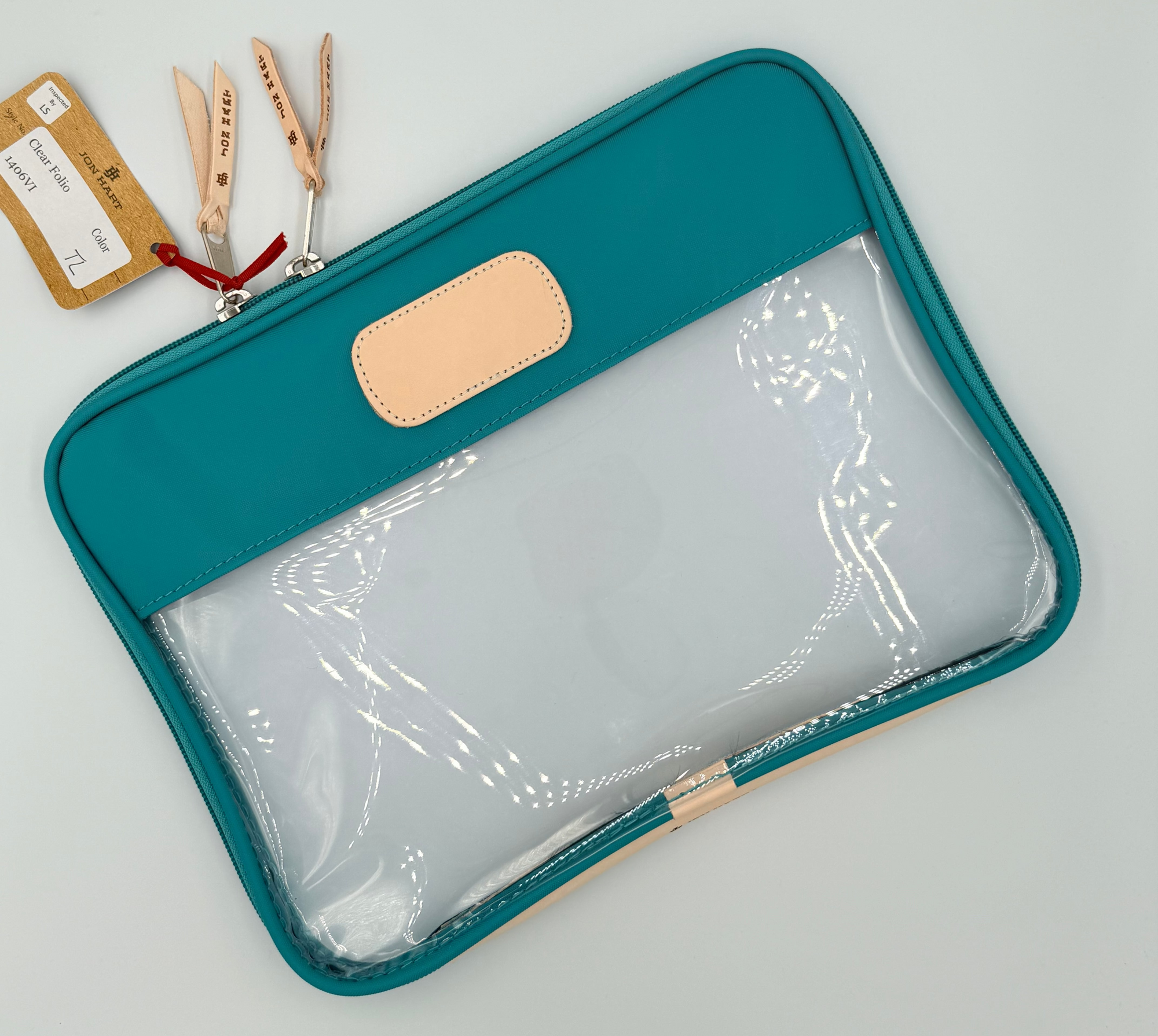 Clear Folio Teal Coated Canvas