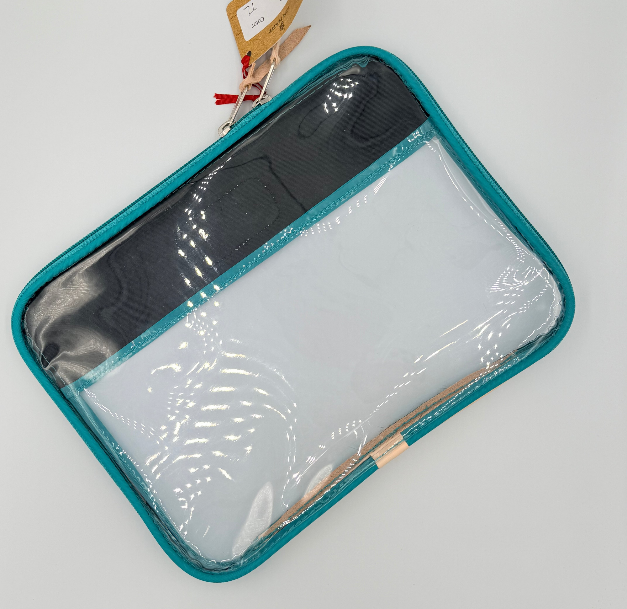 Clear Folio Teal Coated Canvas