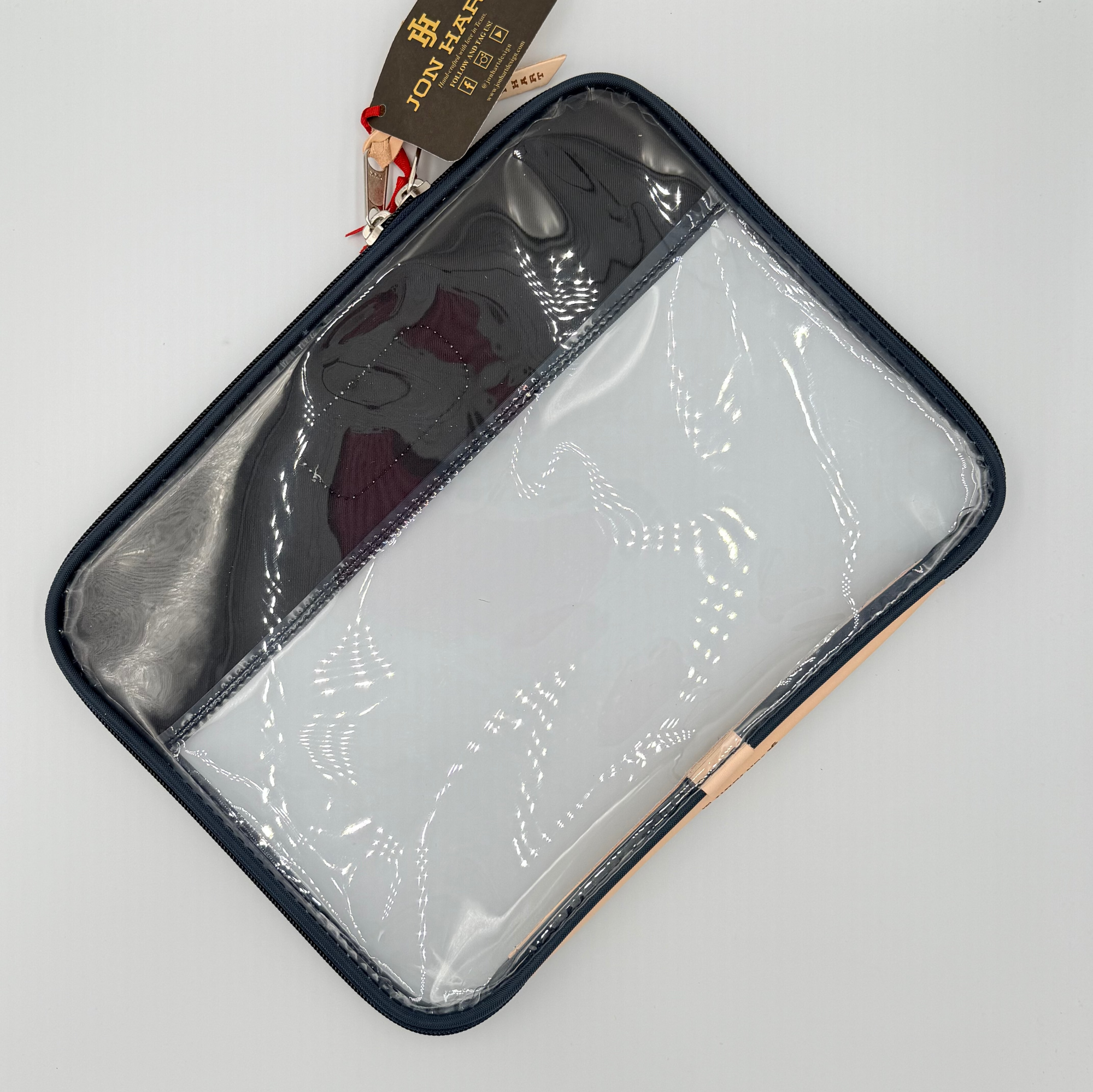 Clear Folio Navy Coated Canvas