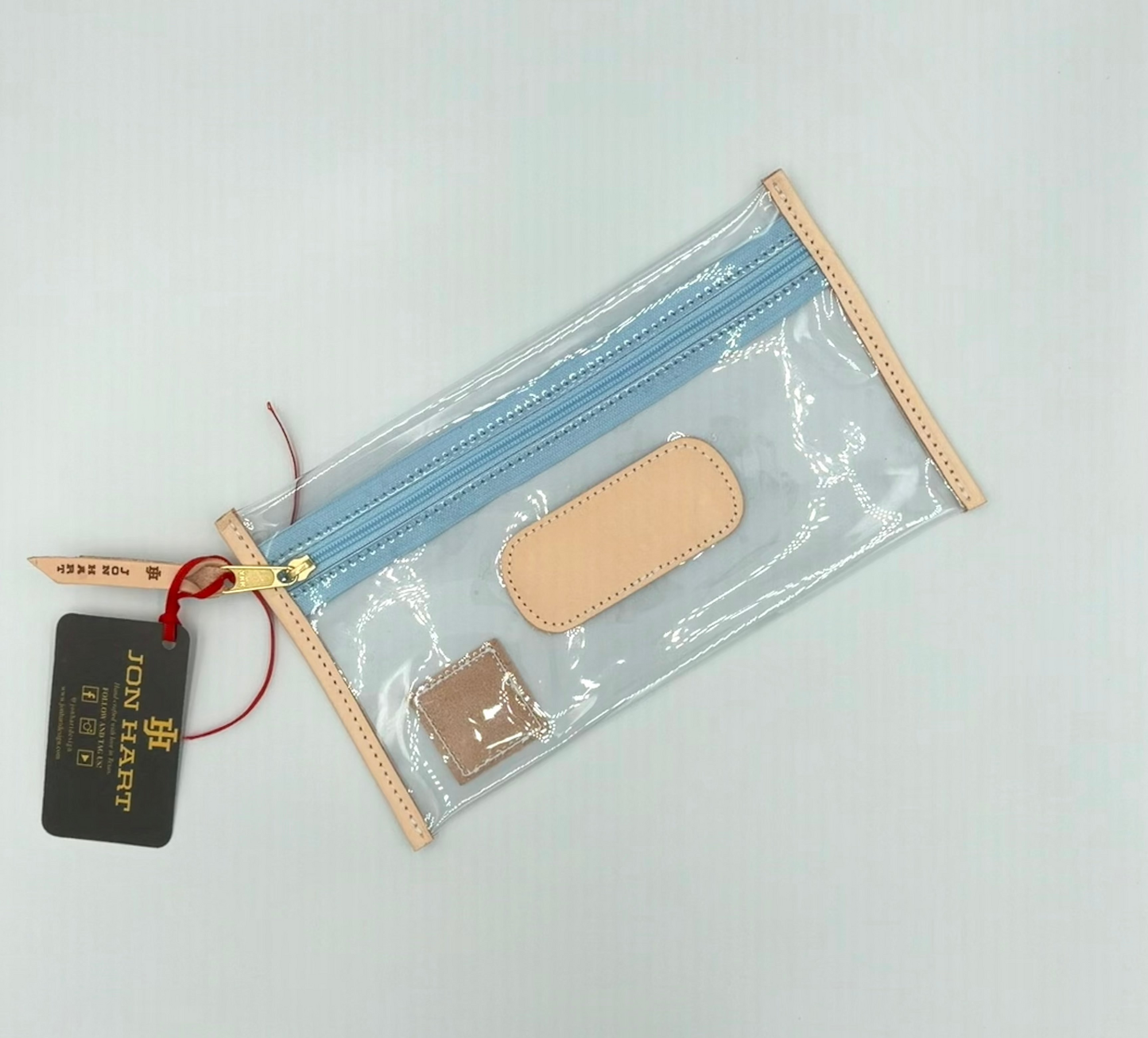 Clear Pouch Ice Blue Webbing