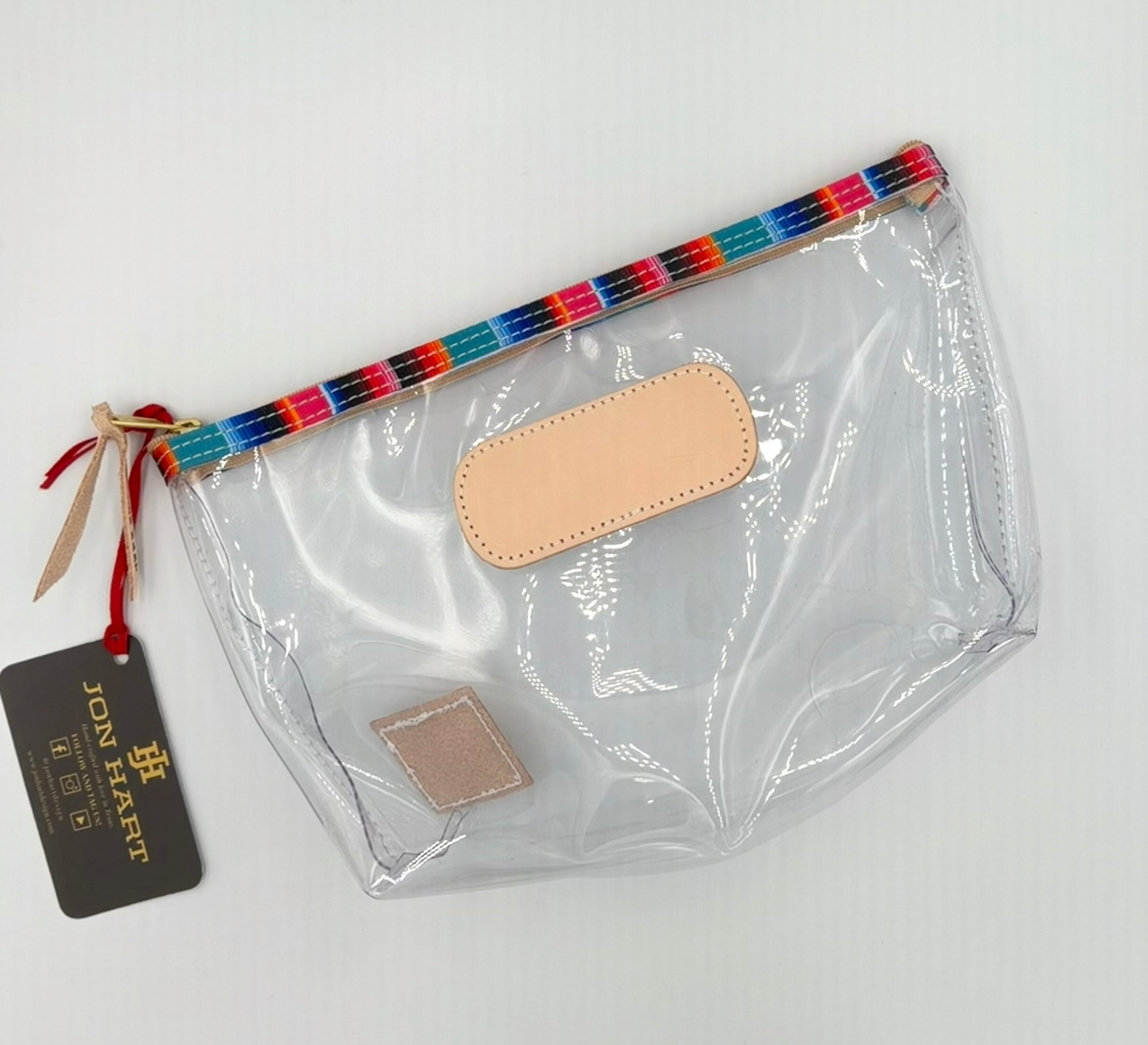 Clear Grande Natural Leahter with Serape