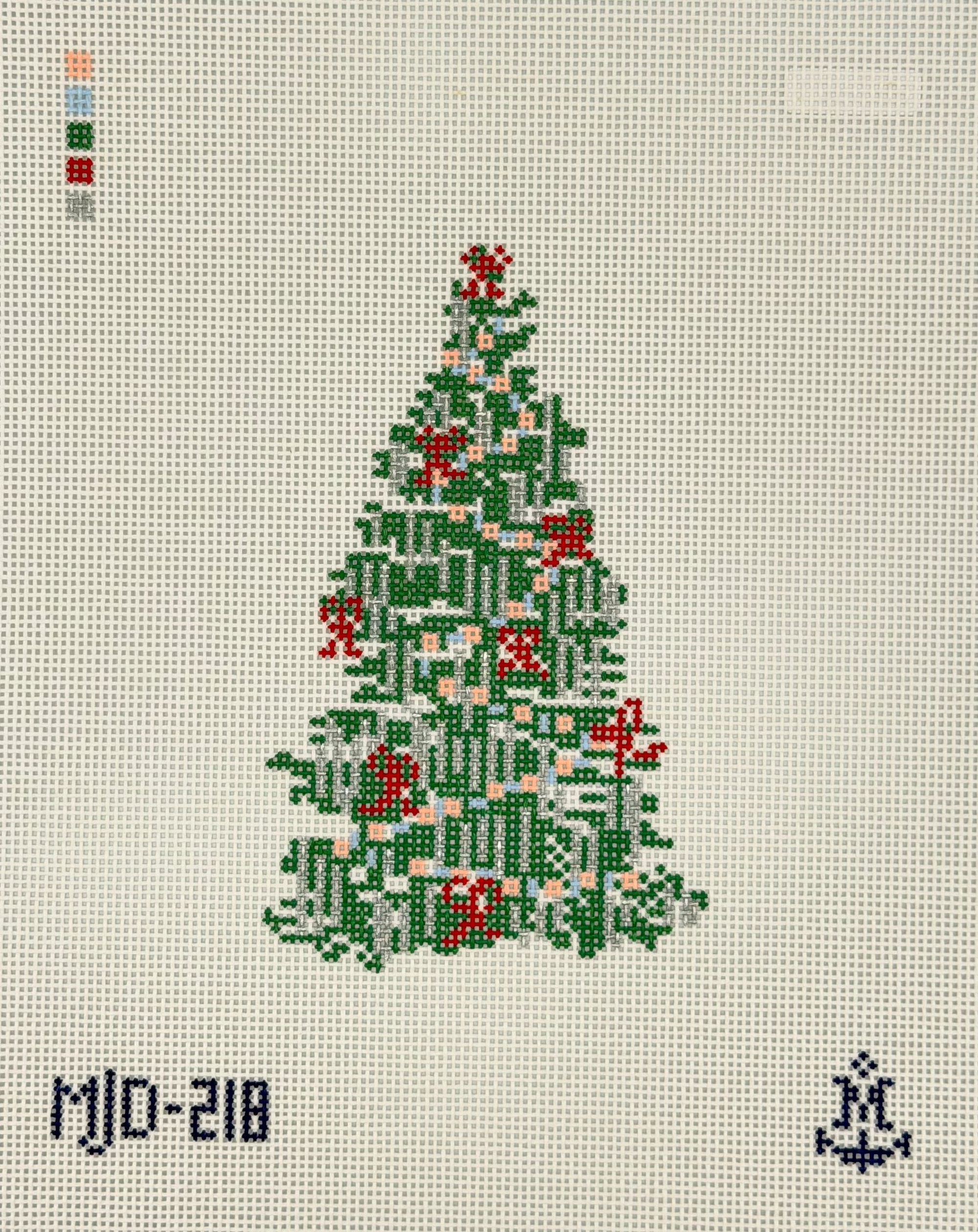 Tinsel Christmas Tree Canvas