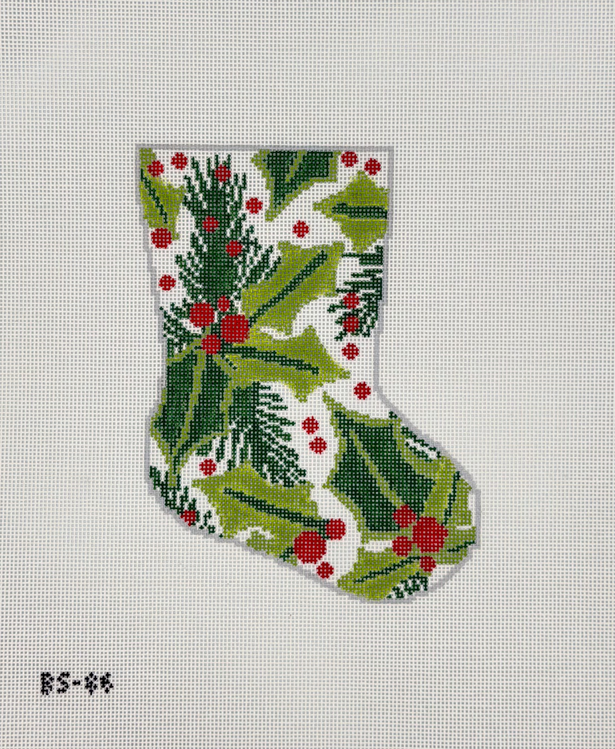 Balsam and Berry Ornament Sized Stocking Canvas