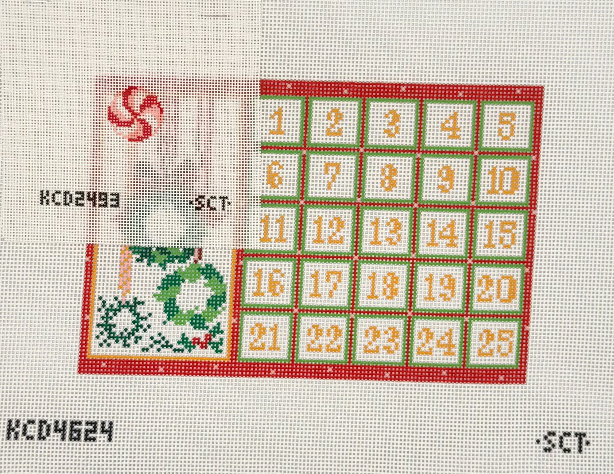 Tiny Advent Calender with Peppermint Piece Canvas
